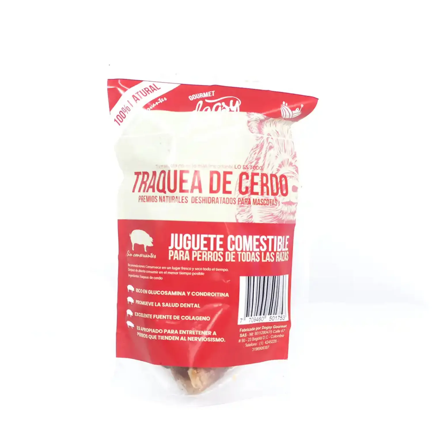 Comida Congelado Para Perro Snacks For Dogs Traqueas De Cerdo 80gr
