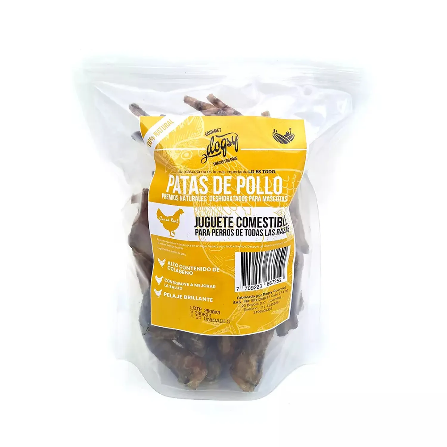 Comida Congelado Para Perro Snacks For Dogs Patas De Pollo X12und