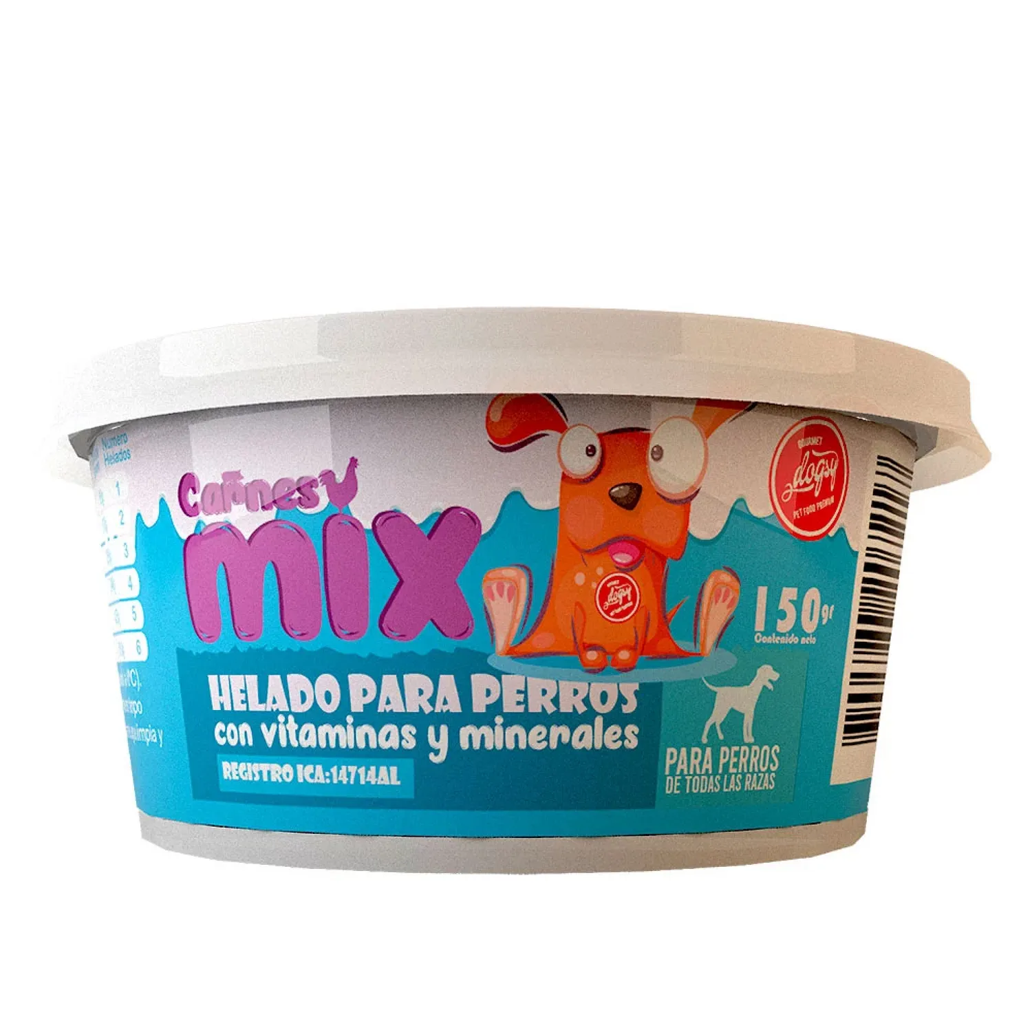 Comida Congelado Para Perro Dogsy Vaso De Helado Sabor A Carnés Mix 150gr