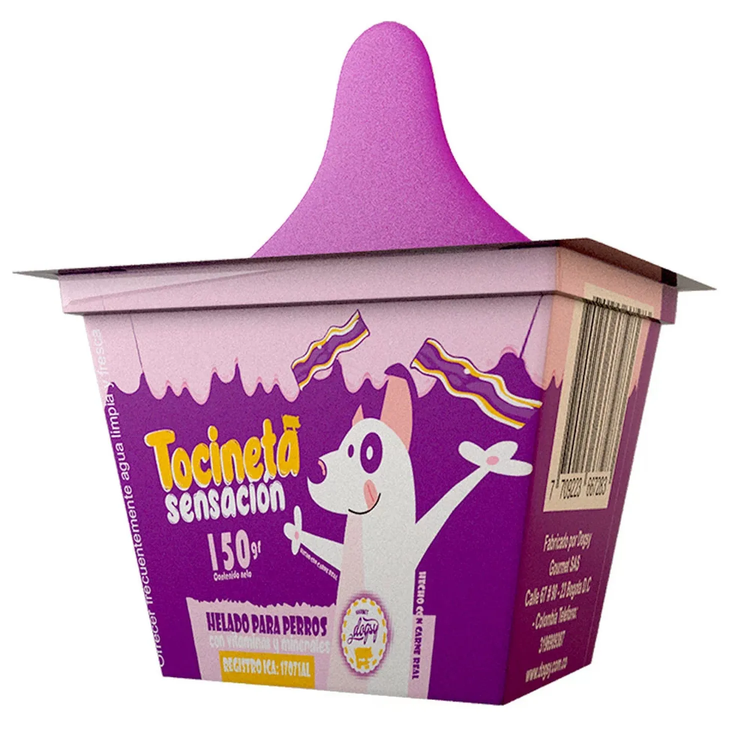 Comida Congelado Para Perro Dogsy Paleta Sabor A Tocineta 90gr