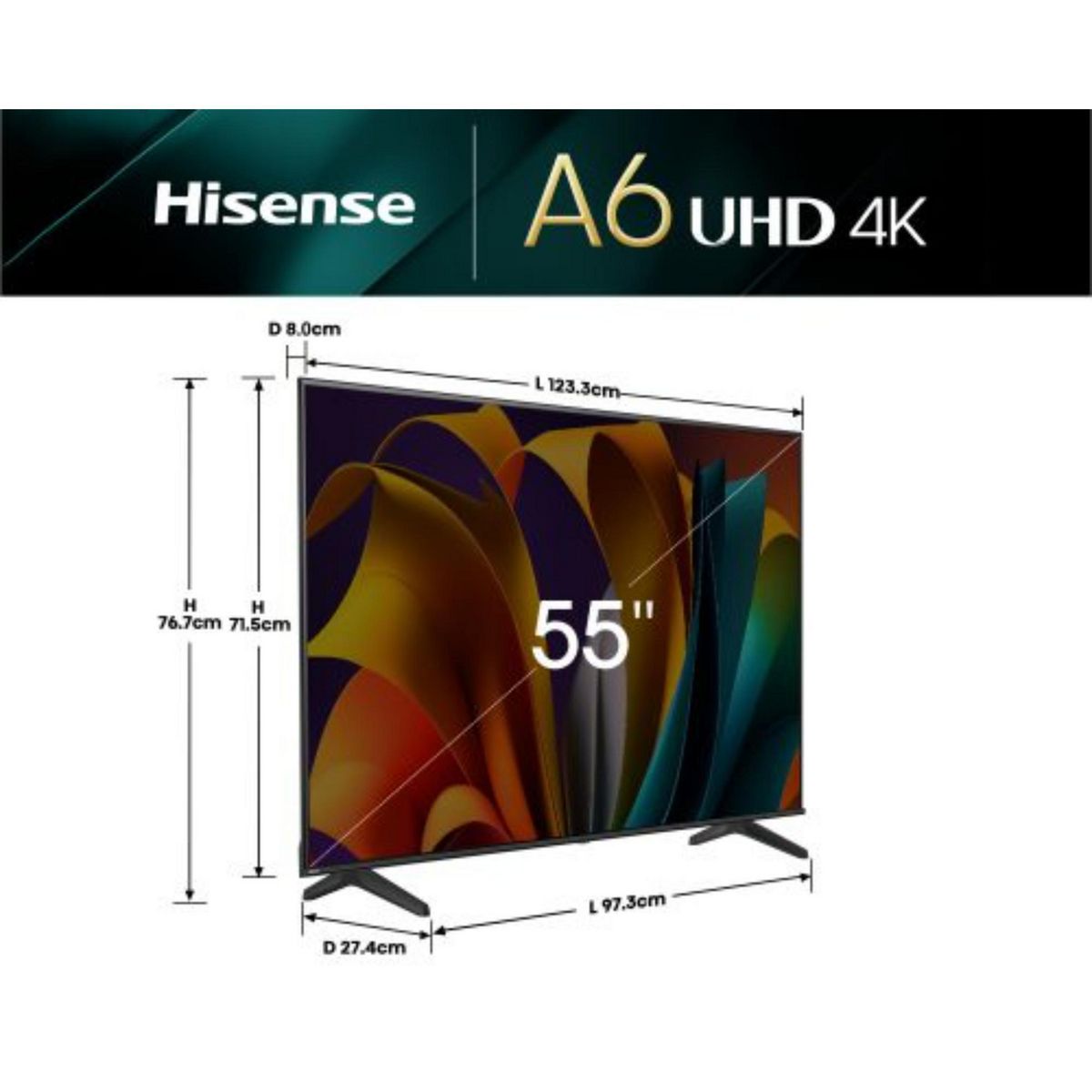 HISENSE - Tv Hisense 55" 4k Uhd Smart Tv 55a6n Vidaa