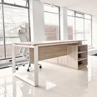 Escritorio Gerencial Con Credenza En Estructura Diamond 180X75X180 Cm