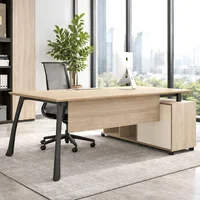 Escritorio Gerencial Con Credenza En Estructura Vlf 180X75X160 Cm