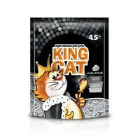 Arena sanitaria para gato aglomerante bentonita king cat carbon activado 4.5kg