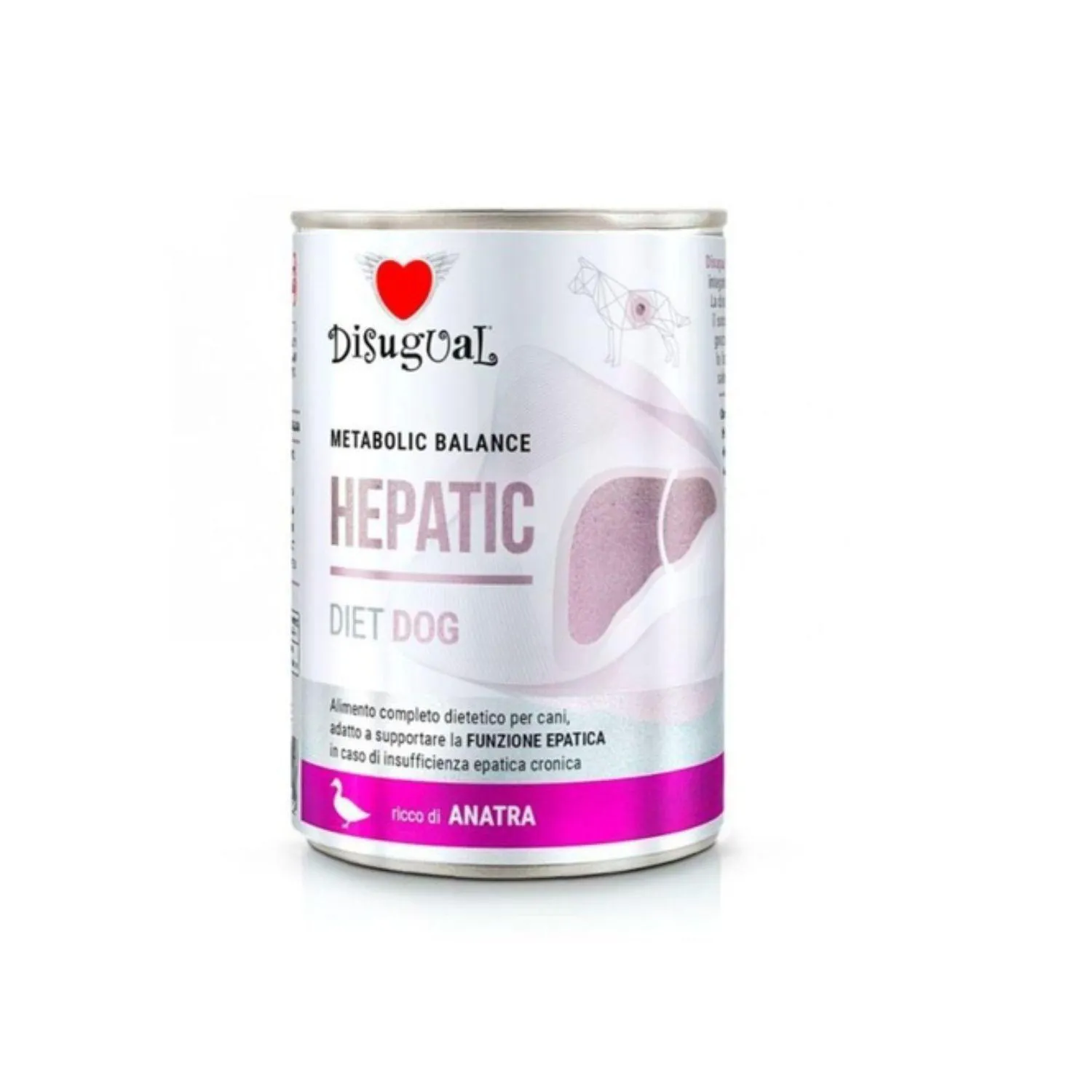 Disugual Dog Hepatic Diet Pato Lata Por 400 Gr