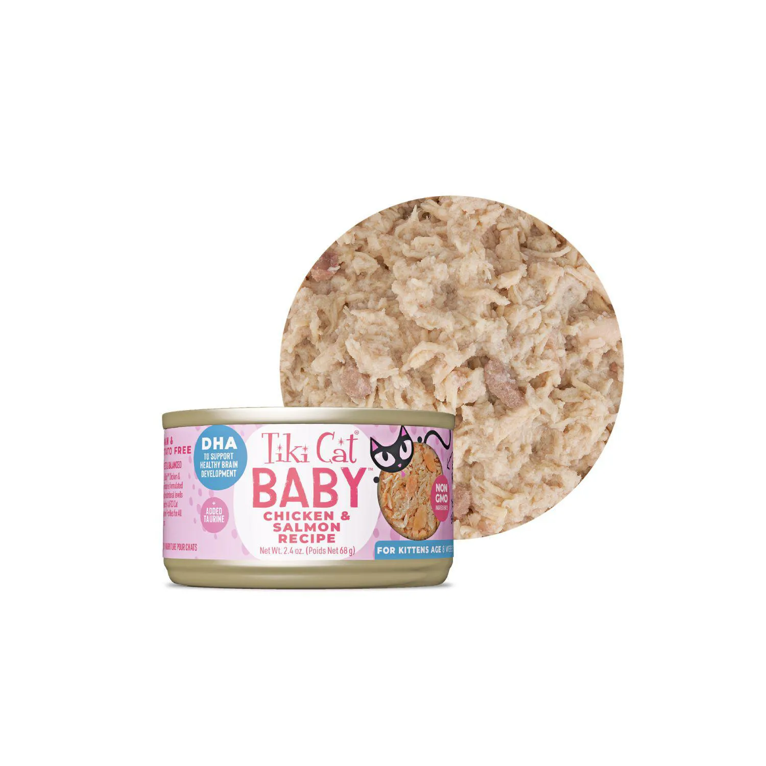Tiki Cat Baby Pollo Y Salmon 68 Gr Lata