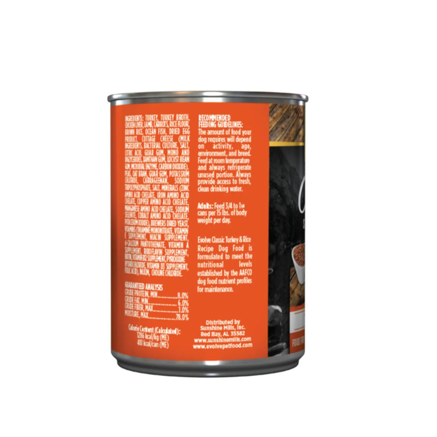 Evolve Dog Classic Lata Turkey Pavo 13.2 Oz 3