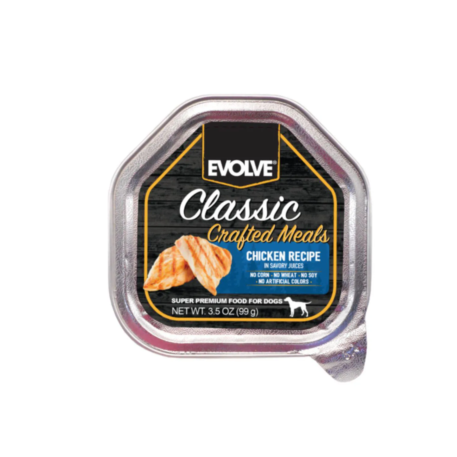 Evolve Dog Classic Bandeja Crafted Meals Pollo