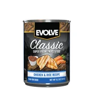 Evolve Dog Classic Lata Chicken Pollo 13.2 Oz -