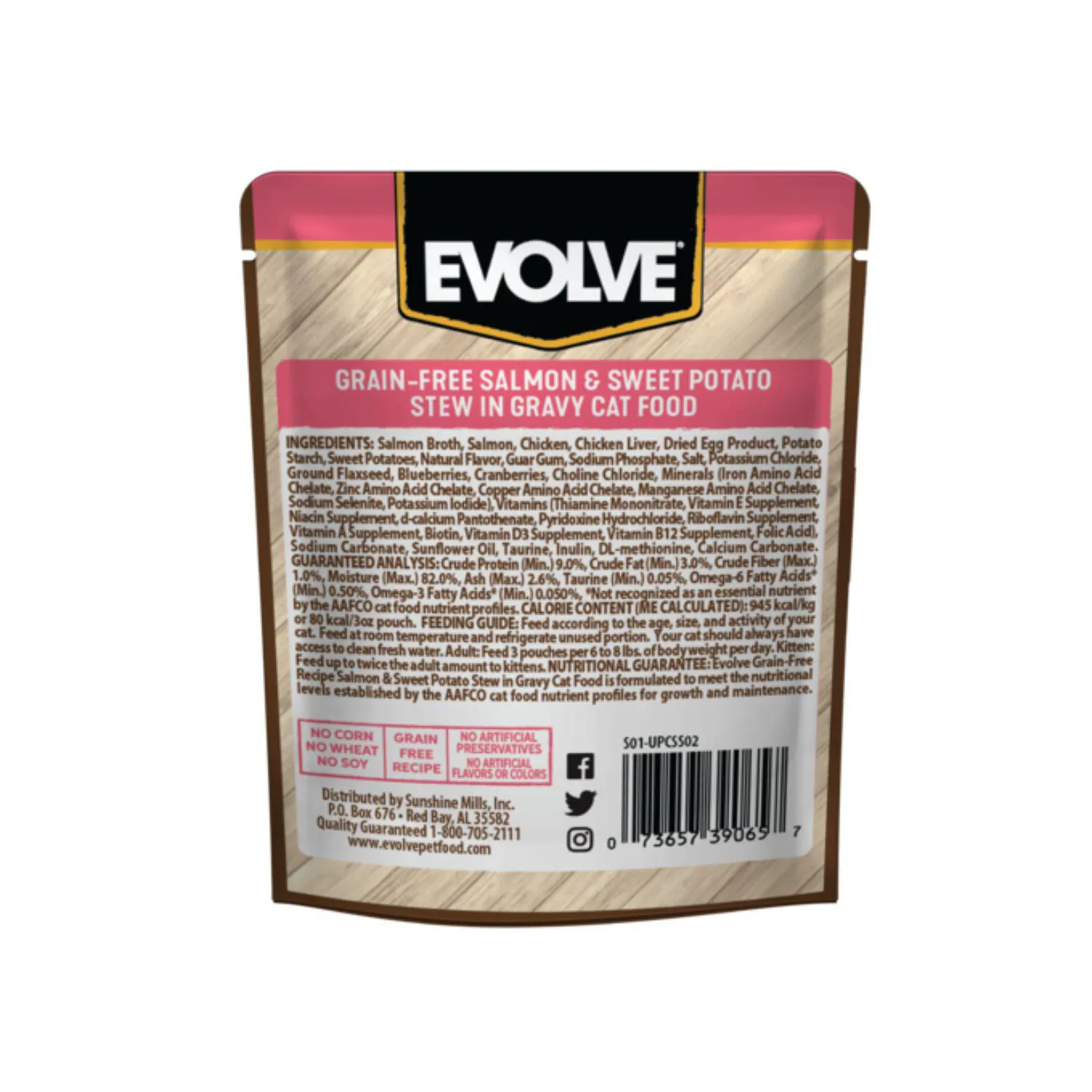 Evolve Cat Grain Free Pouche Salmon Y Patatas D