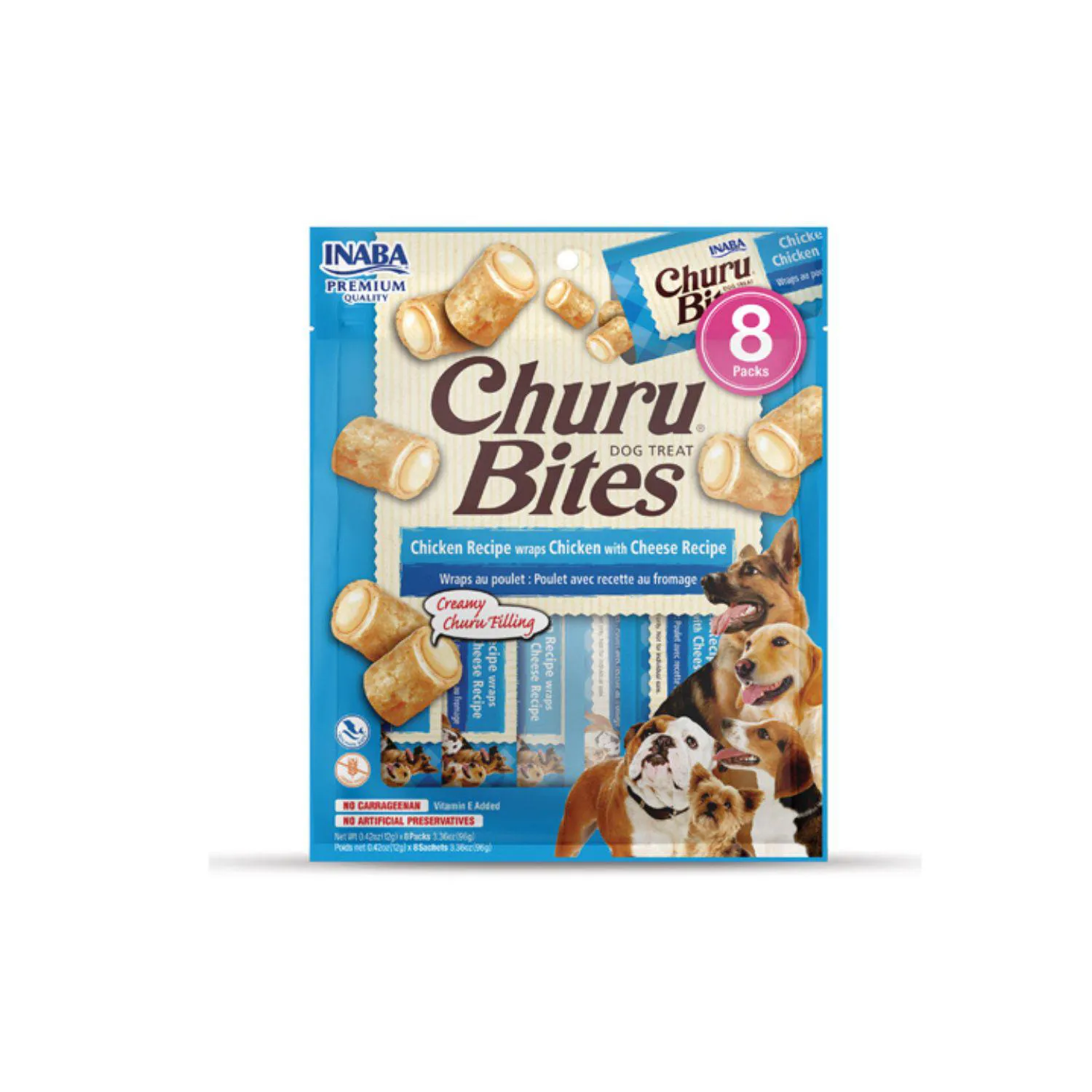 Inaba Dog Snack Churu Bites Pollo Wraps 8 Pieza