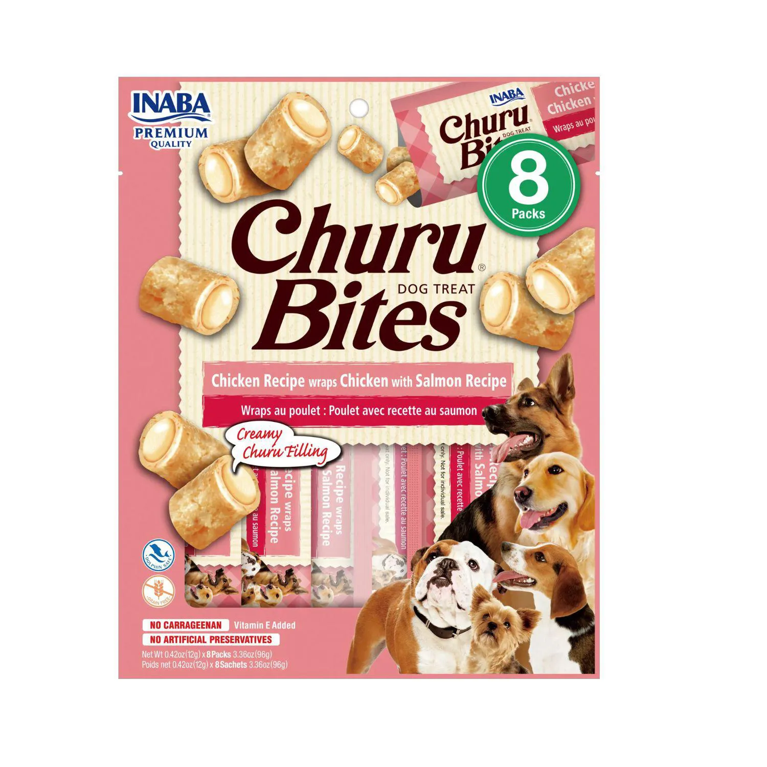 Inaba Dog Snack Churu Bites Pollo Wraps 8 Pieza