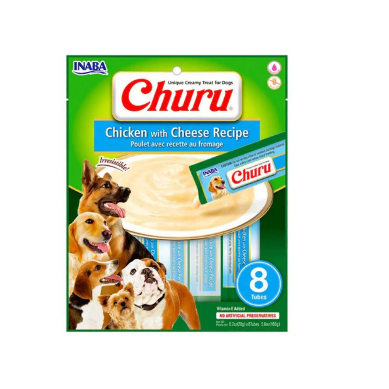 Inaba Dog Snack Churu 8 Piezas Chicken With Che