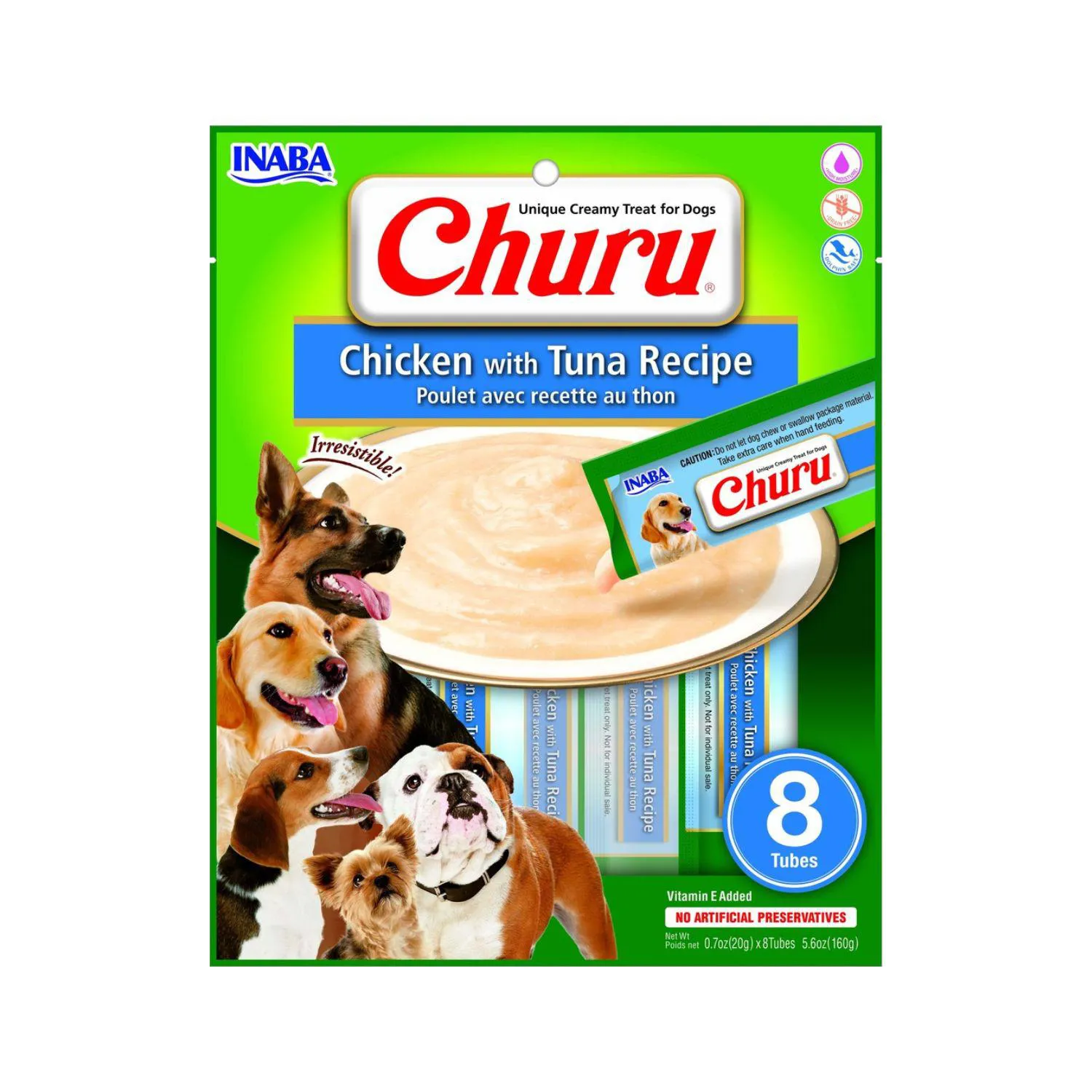 Inaba Dog Snack Churu 8 Piezas Chicken With Tun