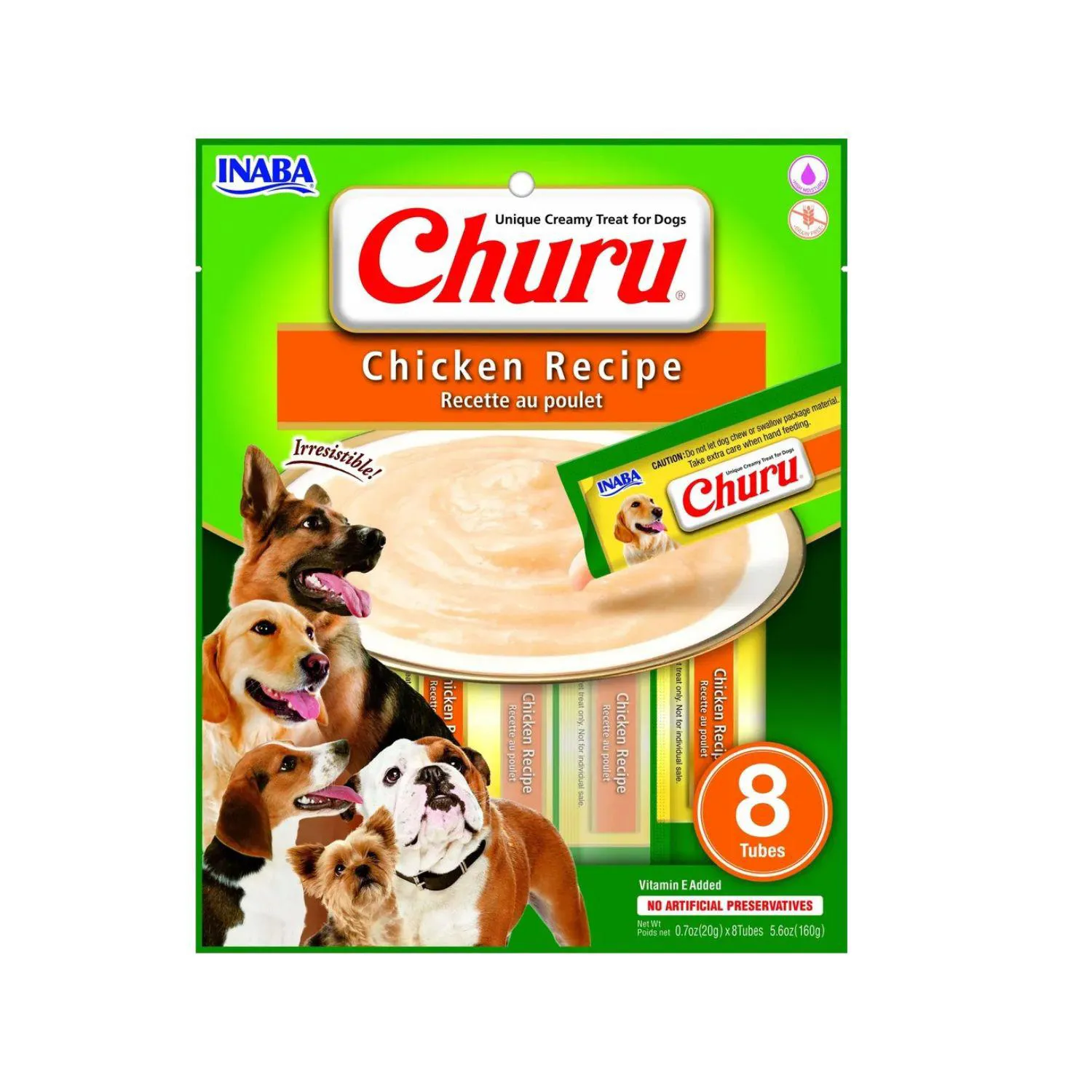 Inaba Dog Snack Churu 8 Piezas Chicken Pollo