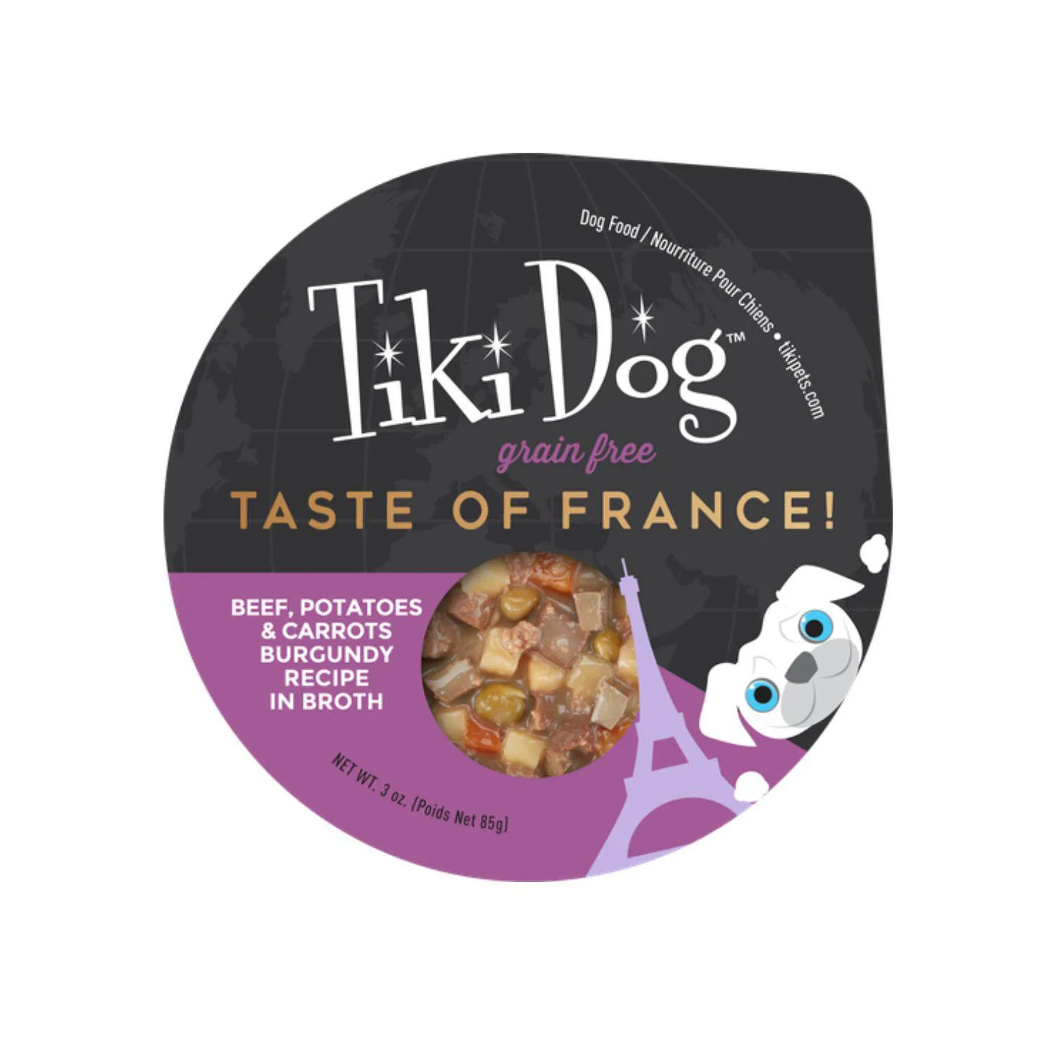 Tiki Dog Petites -Taste Of France Carne Burgund