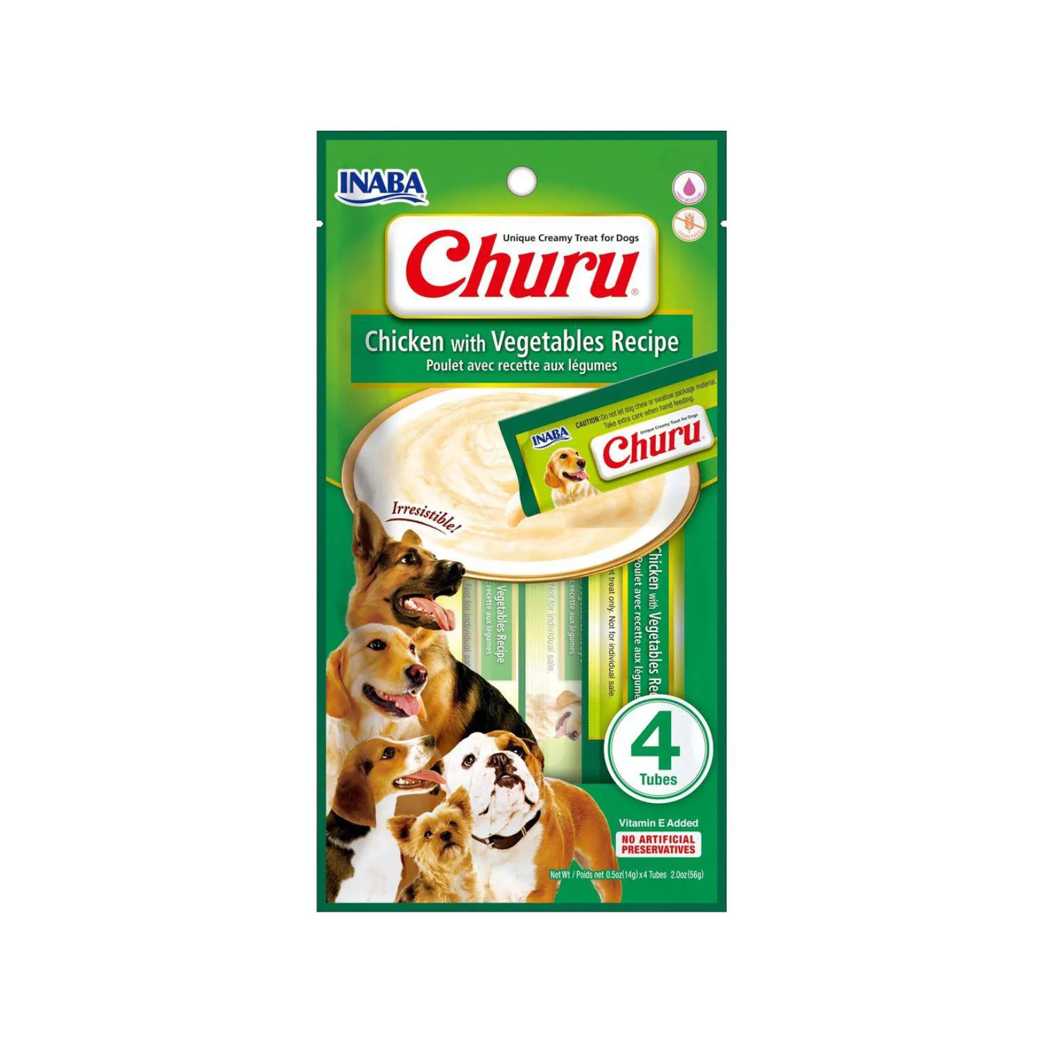 Inaba Dog Snack Churu 4 Piezas Chicken With Veg