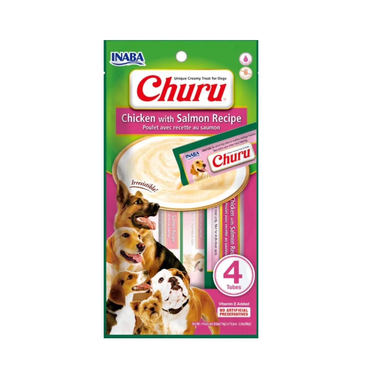 Inaba Dog Snack Churu 4 Piezas Chicken With Sal