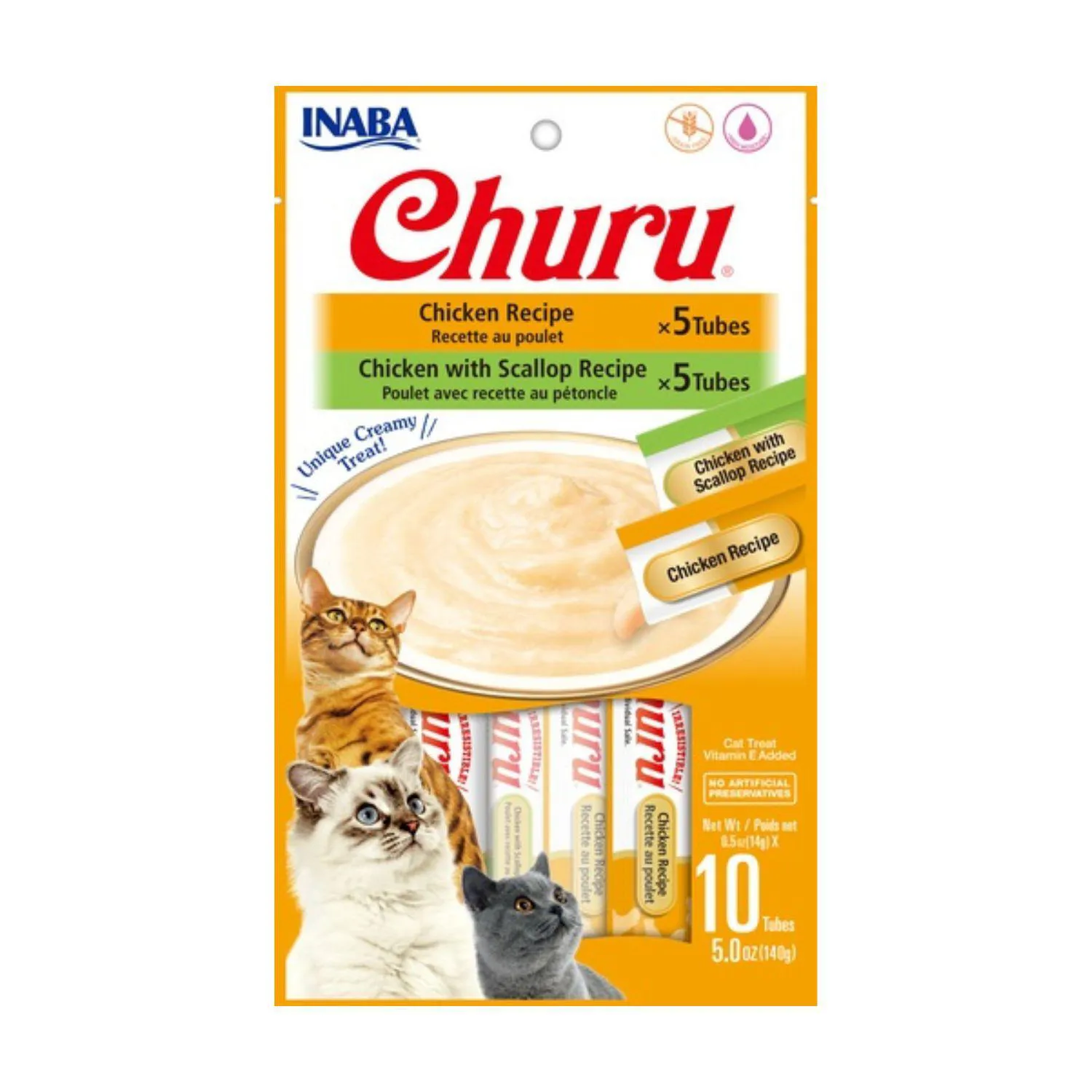 Inaba Cat Snack Churu 10 Piezas Chicken Variety