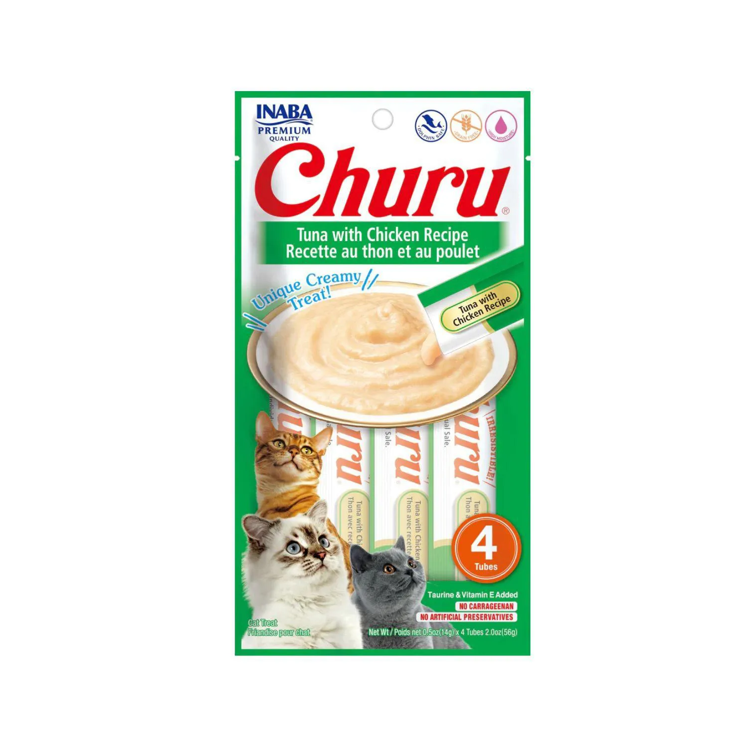 Inaba Cat Snack Churu 4 Piezas Tuna With Chicke