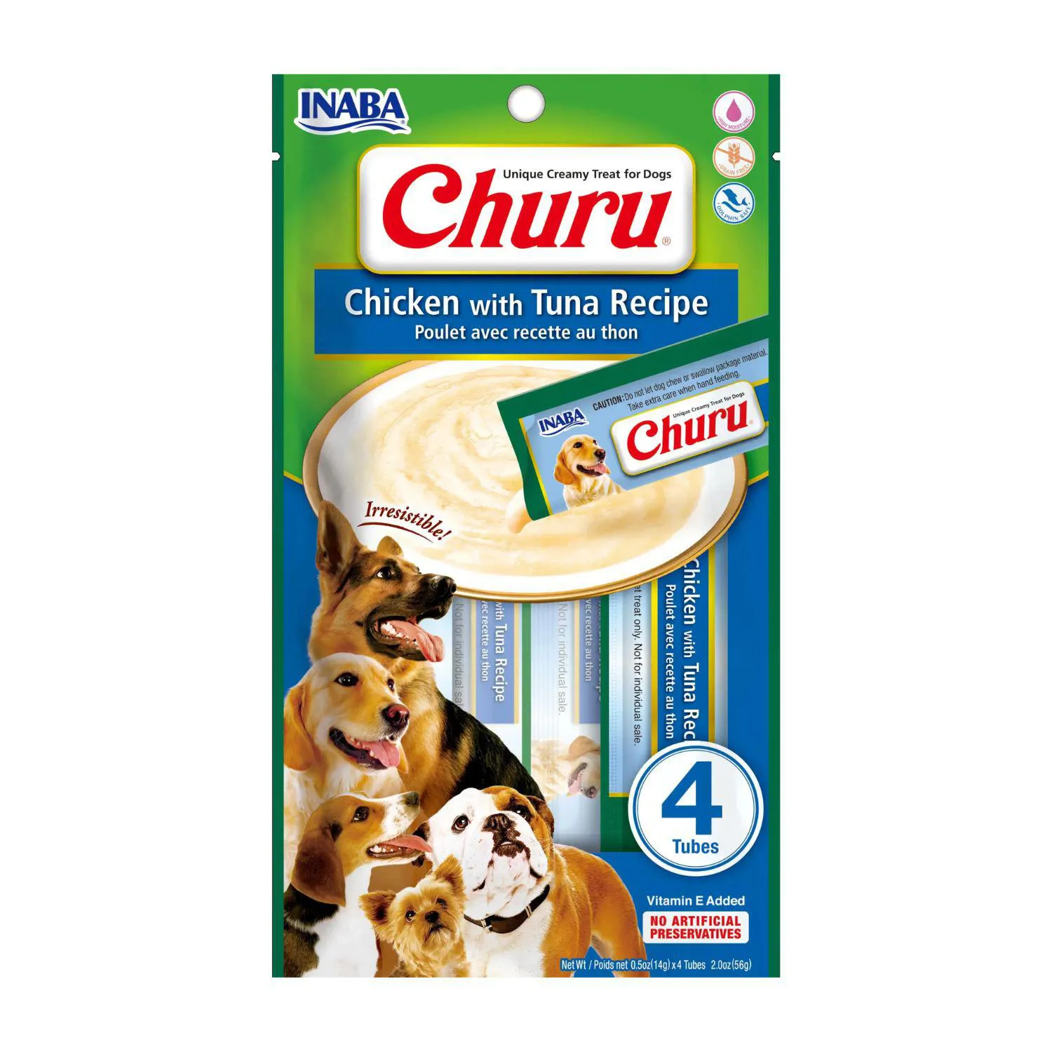 Inaba Dog Snack Churu 4 Piezas Chicken With Tun