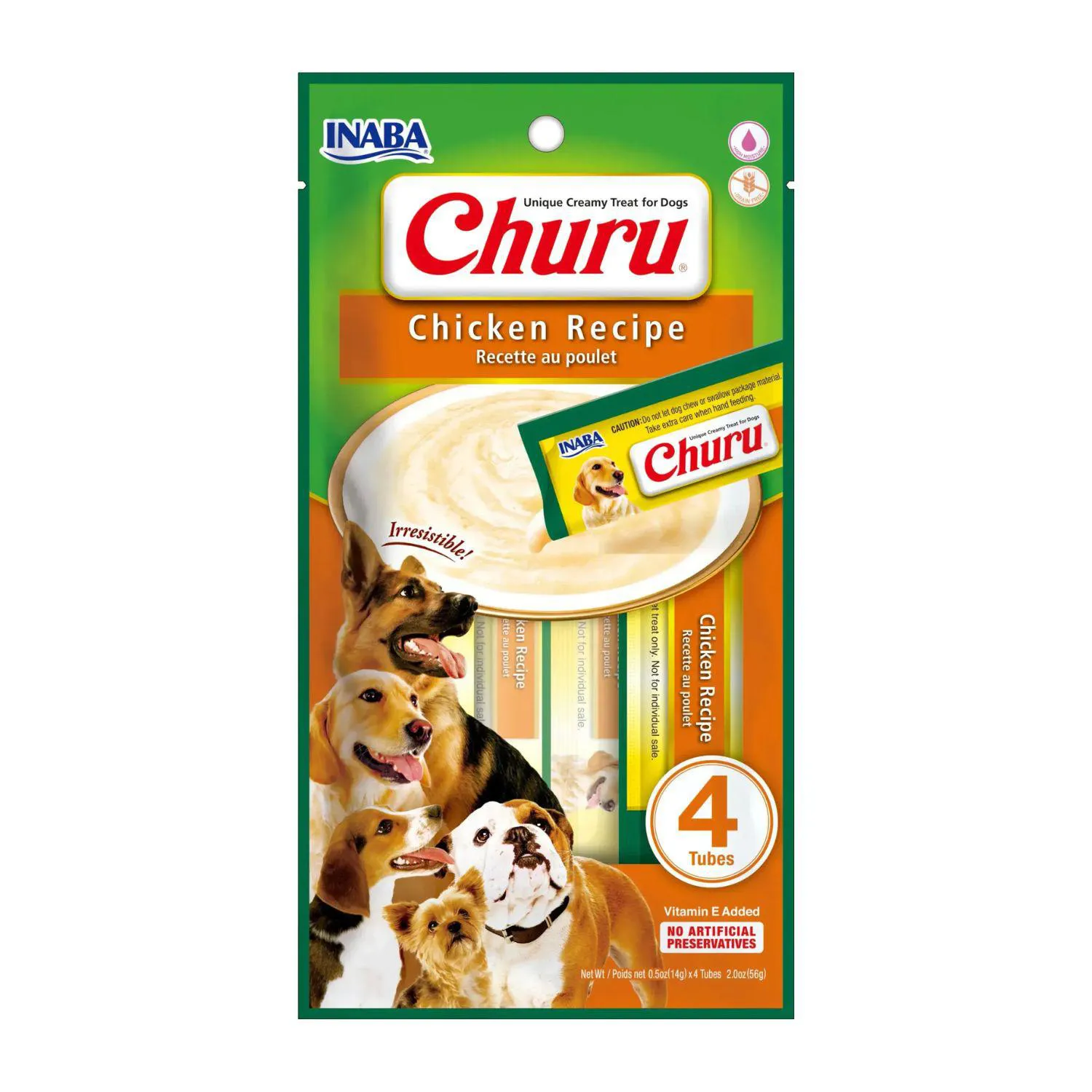 Inaba Dog Snack Churu 4 Piezas Chicken Pollo