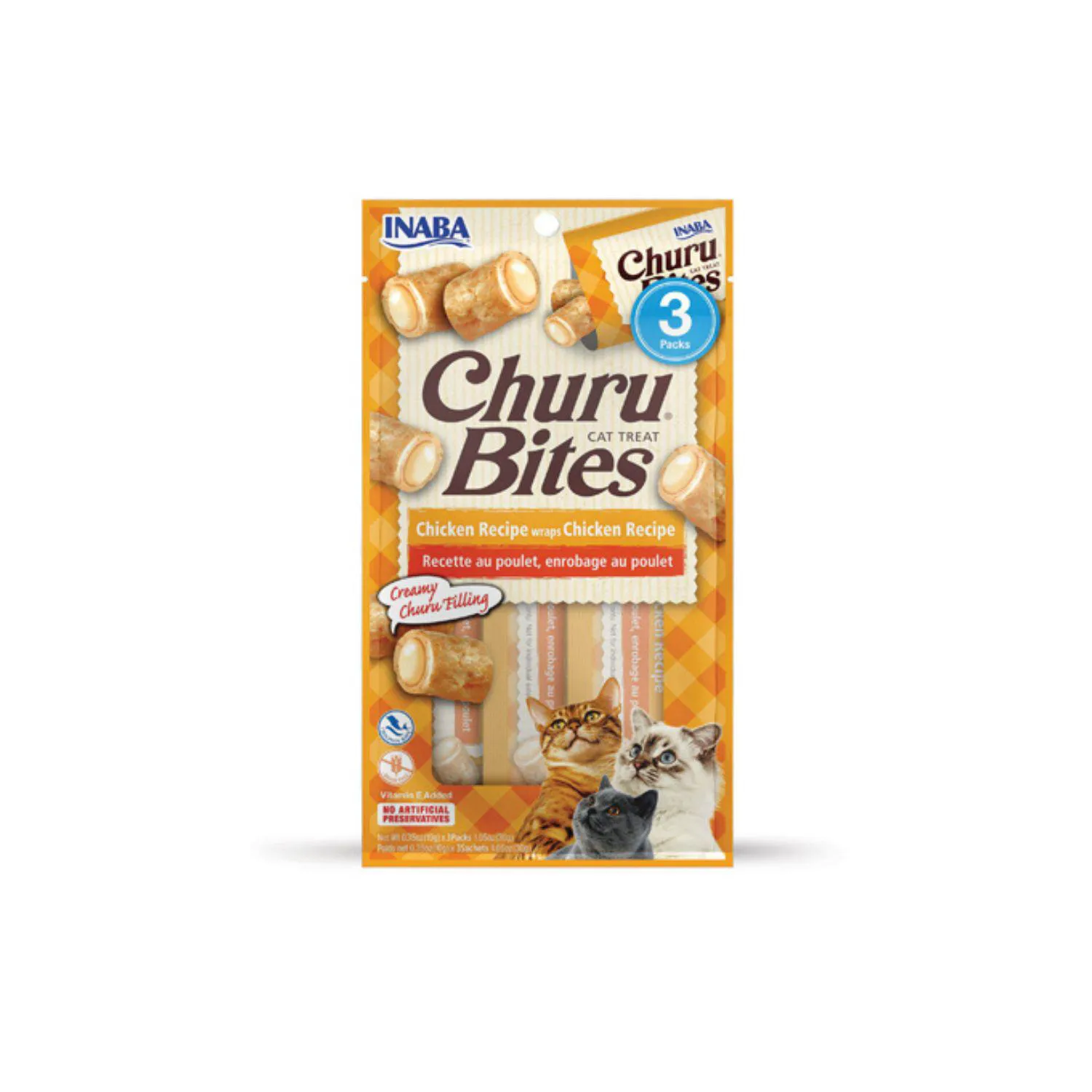 Inaba Cat Snack Churu Bites Pollo Wraps 3 Pieza