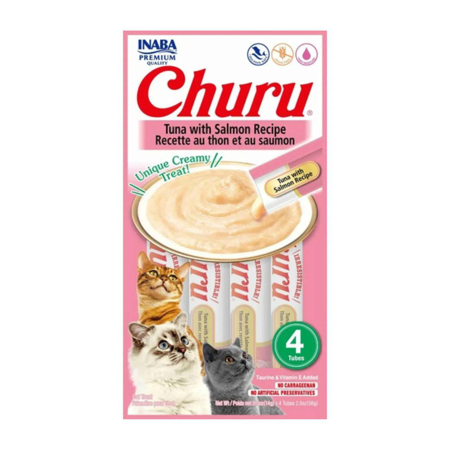 Inaba Cat Snack Churu 4 Piezas Tuna With Salmon