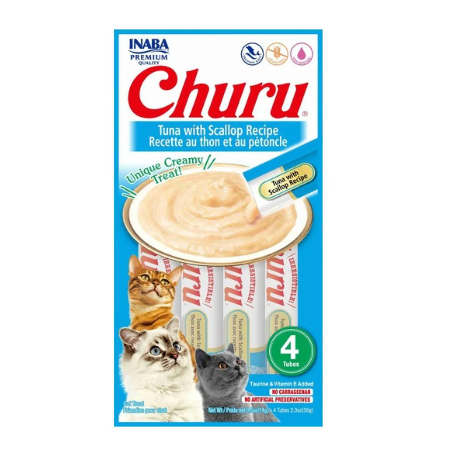 Inaba Cat Snack Churu 4 Piezas Tuna With Scallo