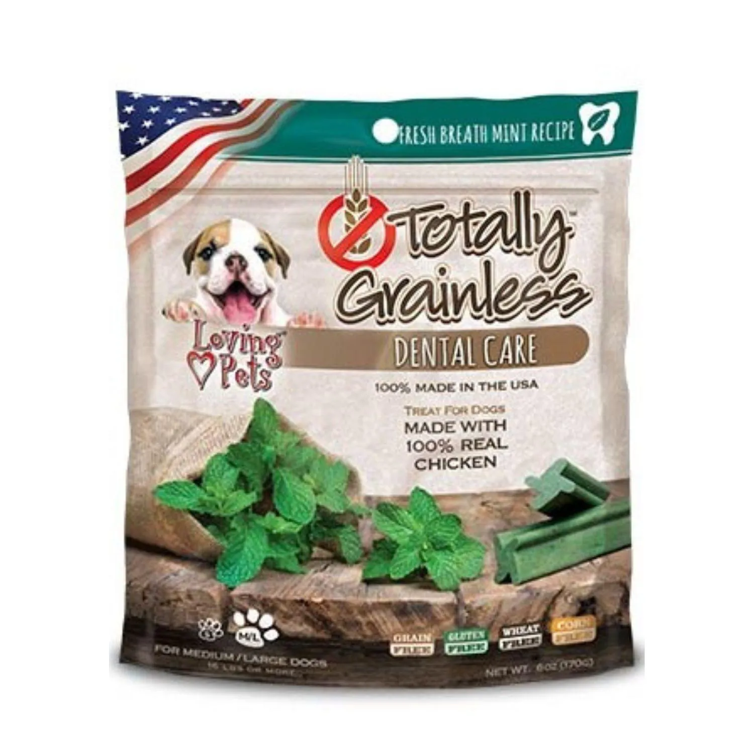 Totally Grainless Dog Snack Dental Pollo Y Ment