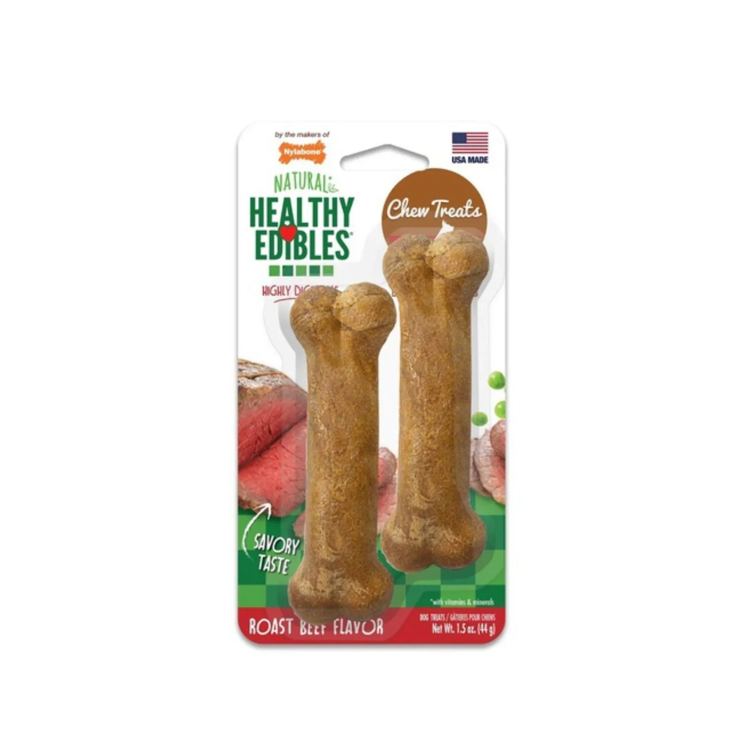 Nylabone He Dog Snack Longerlasting Roast Beef2