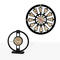 Set x 2 Und Reloj de Pared Nautic 02 Dia 30cm Negro y Reloj de Mesa Orion 05 Dia 20cm Negro