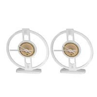 Set x 2 Unidades Reloj de Mesa Orion Dia 20cm Blanco