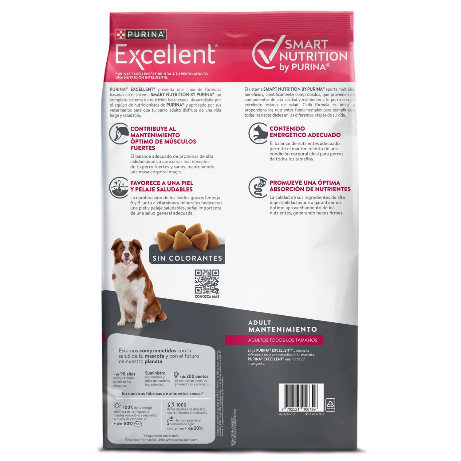 Comida Seca Para Perro Adulto Excellent Mantenimiento Sabor A Pollo/Carne 3kg