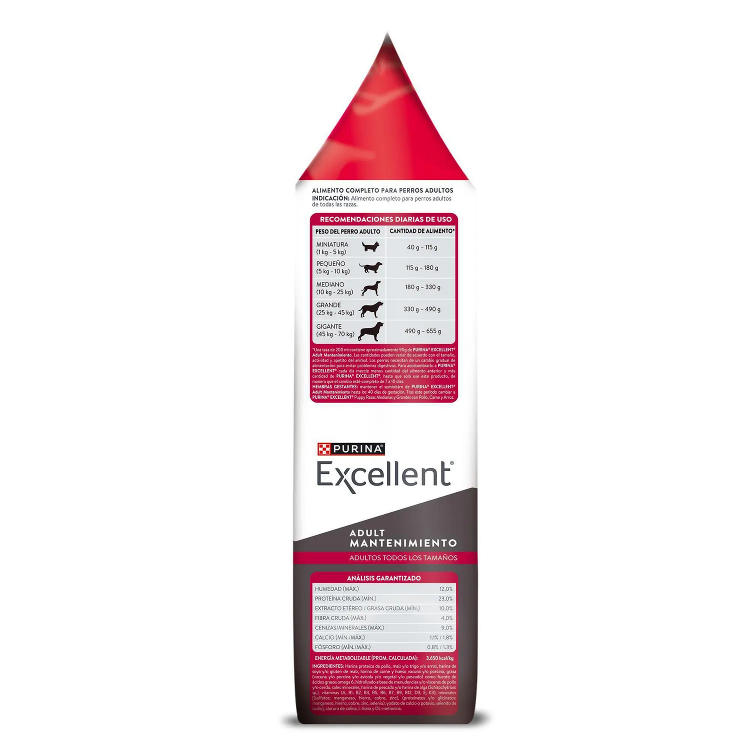 Comida Seca Para Perro Adulto Excellent Mantenimiento Sabor A Pollo/Carne 3kg 4