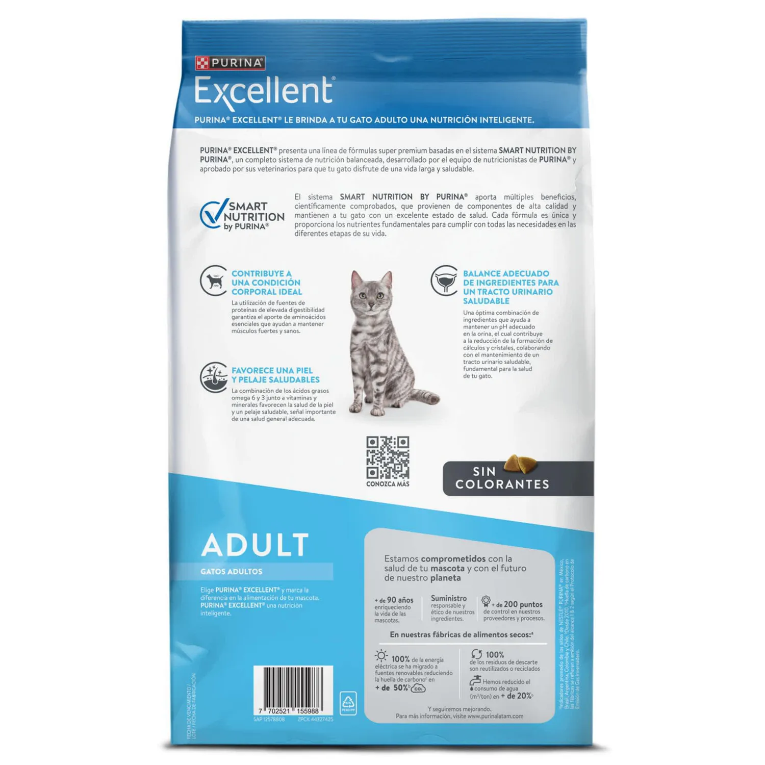 Comida Seca Para Gato Adulto Excellent Sabor A Pollo 3kg