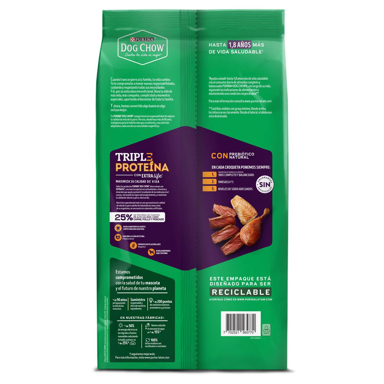 Comida Seca Para Perro Dog Chow Triple Proteina 2kg 9
