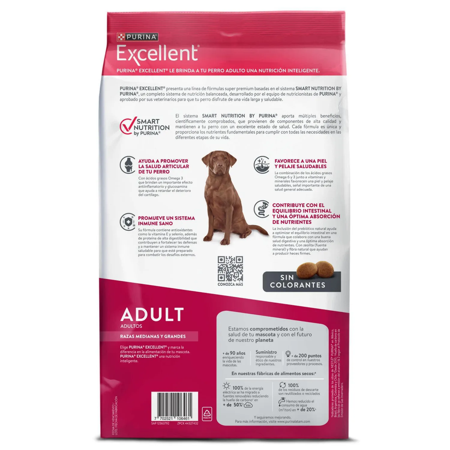 Comida Seca Para Perro Adulto Excellent Raza Mediana Sabor A Pollo/Carne 3kg