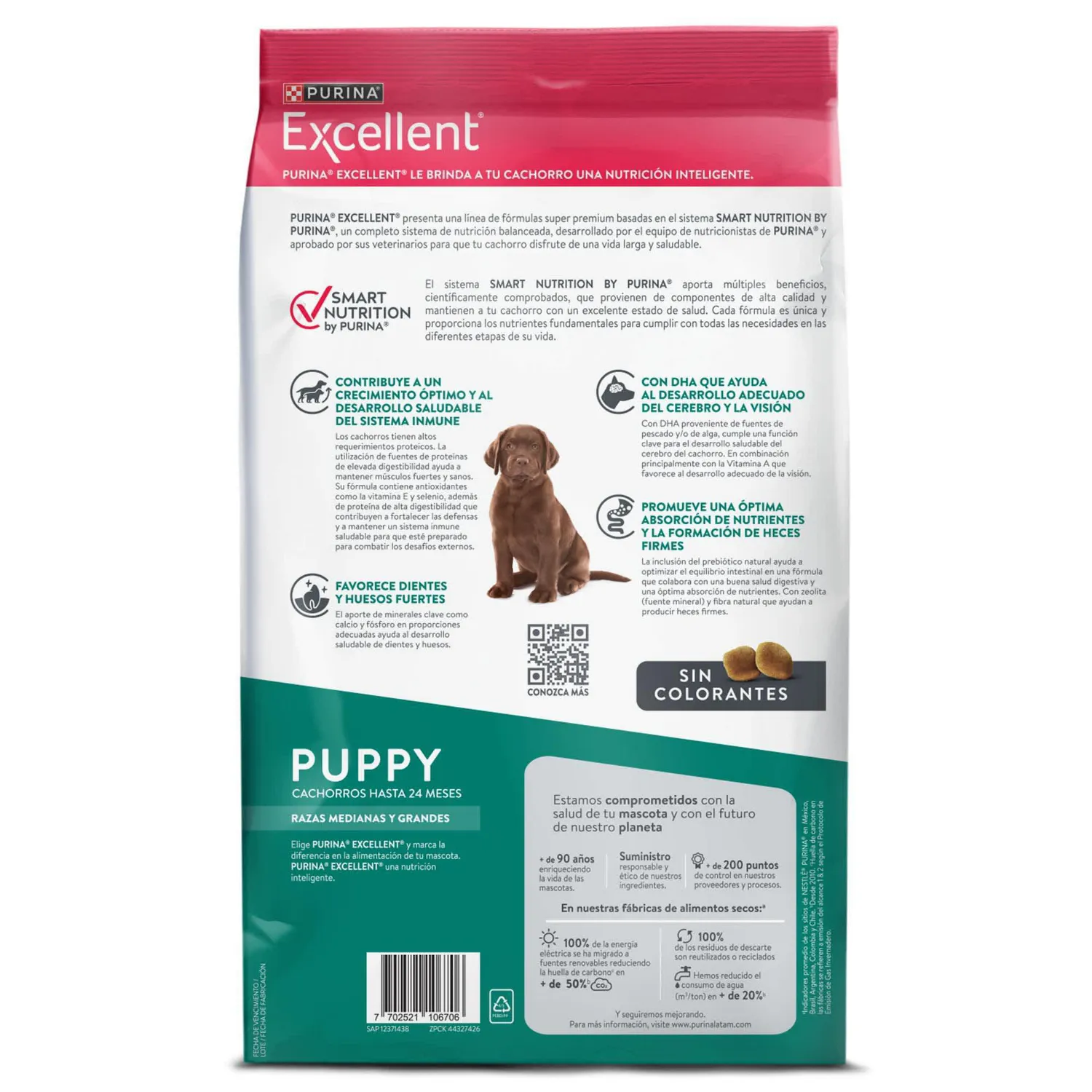 Comida Seca Para Perro Cachorro Excellent Raza Mediana Sabor A Pollo/Carne 3kg