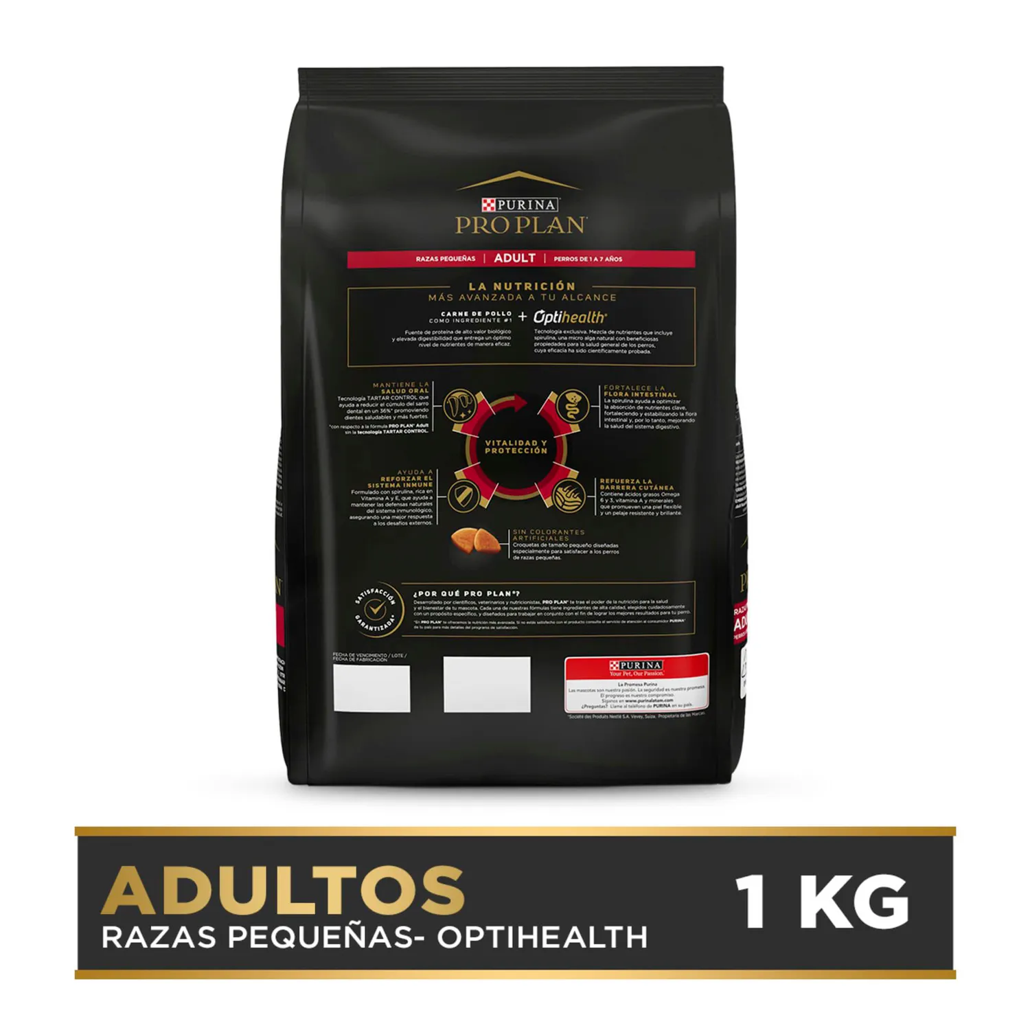 Comida Seca Para Perro Adulto Pro Plan Raza Mediana Sabor A Pollo 1kg