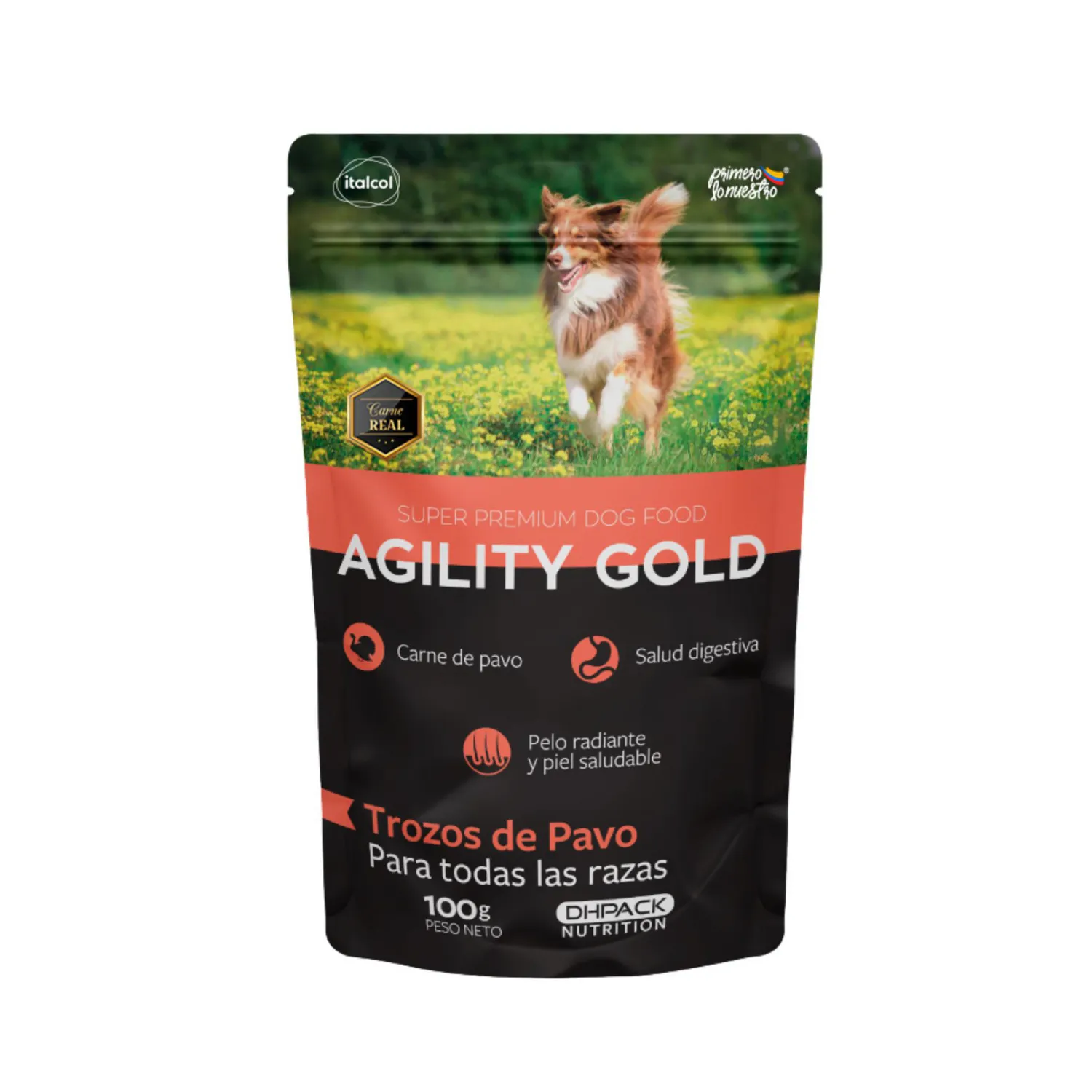 Comida Húmeda para Perro Agility Gold Trozos de Pavo 12x100gr