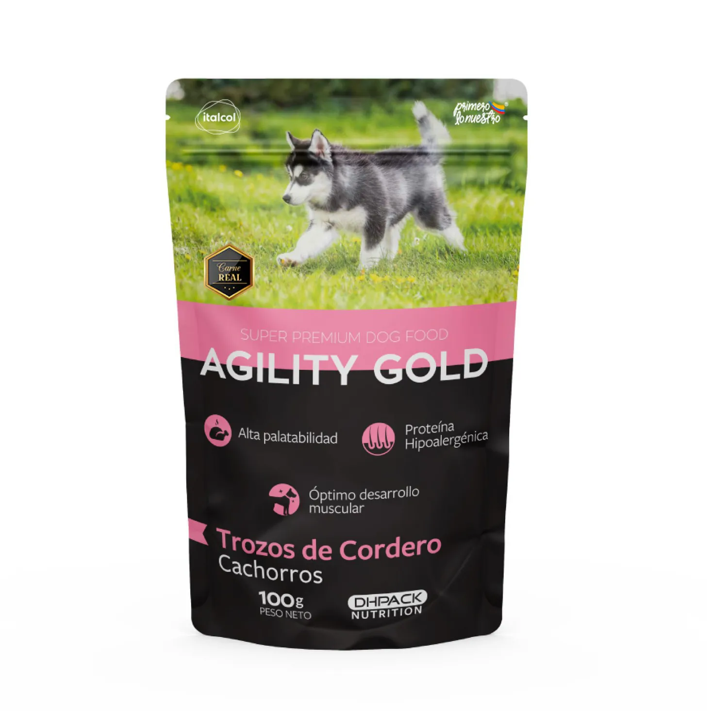 Comida Húmeda para Perro Agility Gold Trozos de Cordero 12x100gr