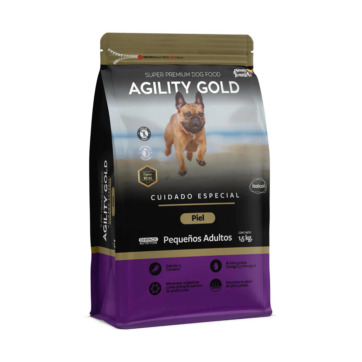Comida Seca Para Perro Agility Gold Pequeños Adultos Especial Para Piel 3kg