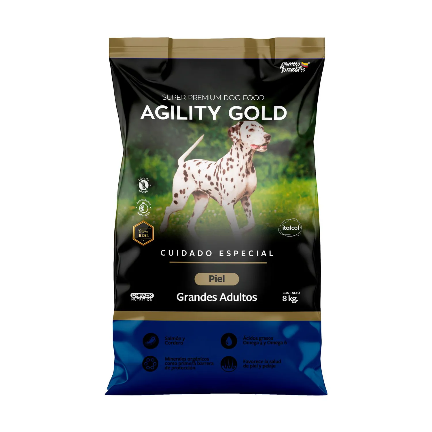 Comida Seca Para Perro Adulto Agility Gold Cuidado Especial Para La Piel 8kg