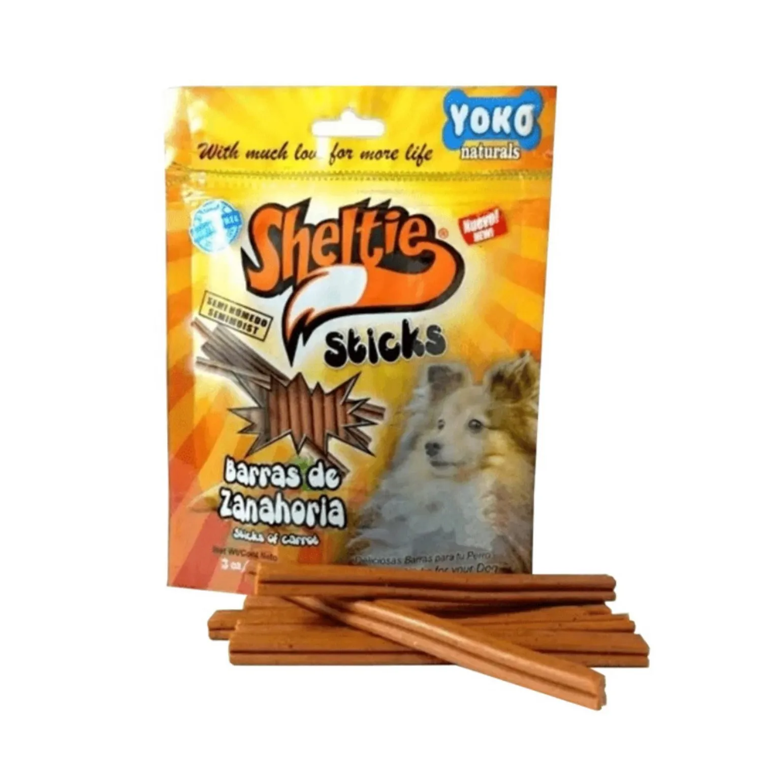 Snack Para Perro Sheltie Stick Zanahoria 85g