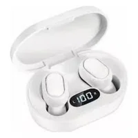 Audífonos Bluetooth Recargables con Estuche LED 5 x 2 cm Blancos