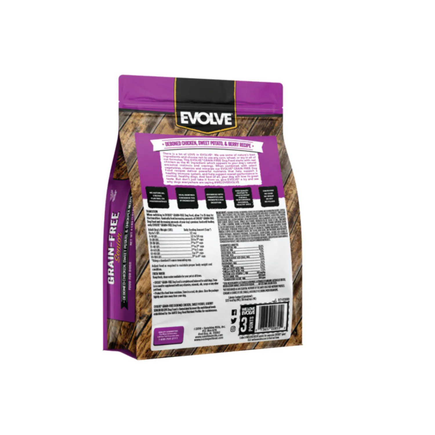 Evolve Dog Grain Free Senior Chicken Pollo 28 L