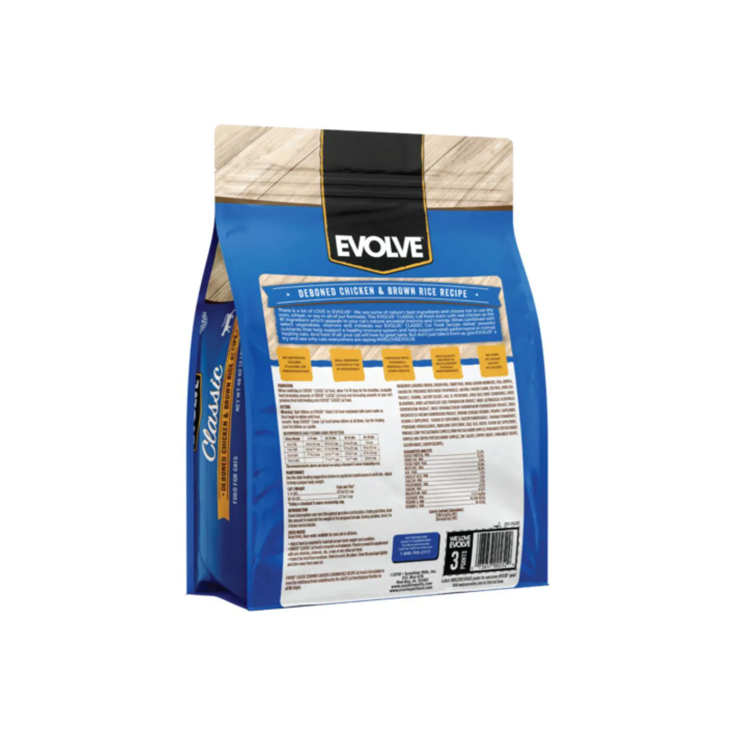Evolve Cat Classic Chicken - Pollo 1.36 Kg
