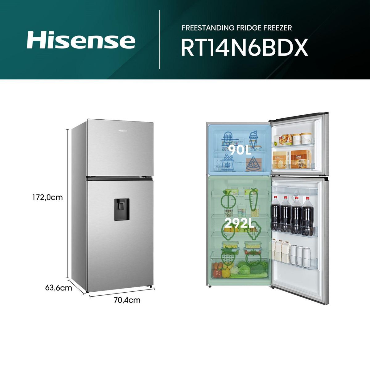 HISENSE - Nevera Hisense No Frost 385 Litros Bcd-375
