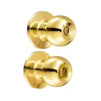Cerradura de Bola Pomo para Entrada Latón Brillante Lock